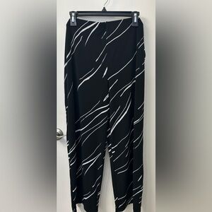 Alfani Black and White Geometric Polyester Pants 1X